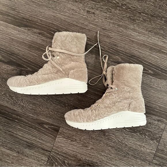 Stuart Weitzman Oceane Tall Shearling Booties - Picture 4 of 12